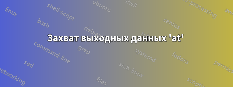 Захват выходных данных 'at'