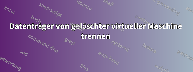 Datenträger von gelöschter virtueller Maschine trennen