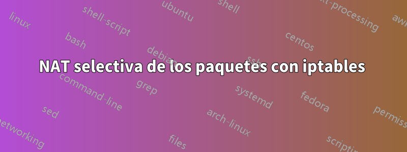 NAT selectiva de los paquetes con iptables