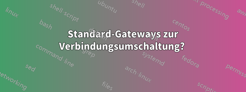 2 Standard-Gateways zur Verbindungsumschaltung?