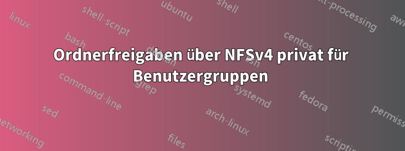 Ordnerfreigaben über NFSv4 privat für Benutzergruppen