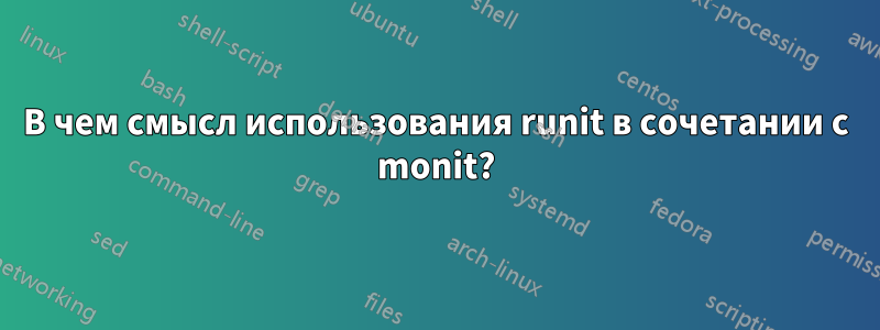 В чем смысл использования runit в сочетании с monit?