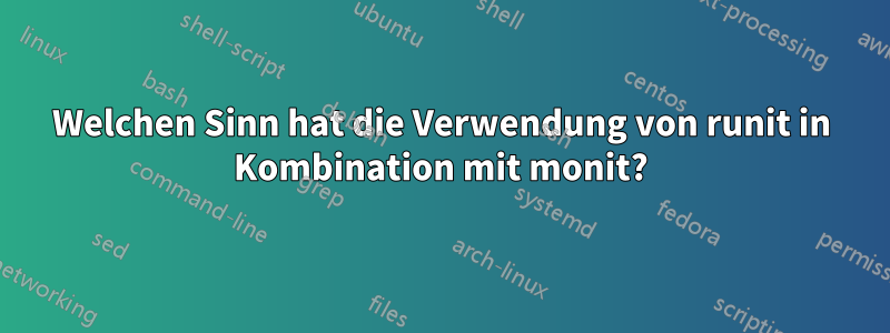 Welchen Sinn hat die Verwendung von runit in Kombination mit monit?