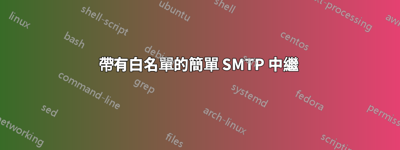 帶有白名單的簡單 SMTP 中繼