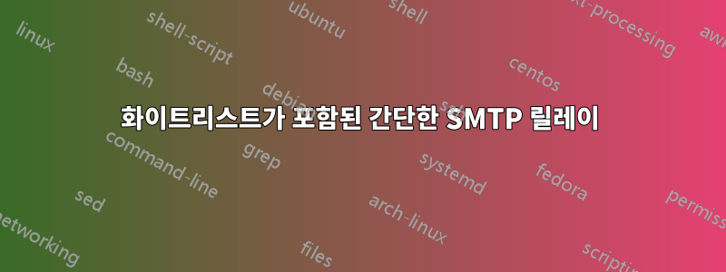 화이트리스트가 포함된 간단한 SMTP 릴레이