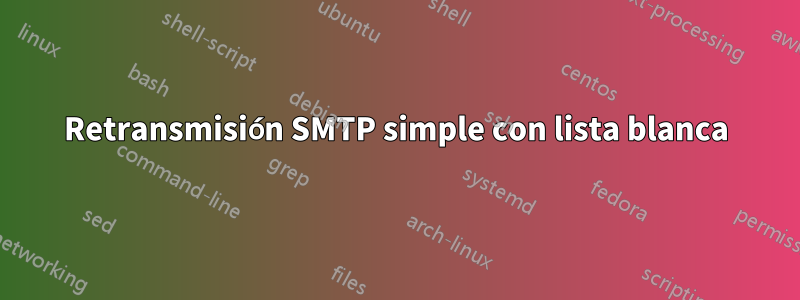 Retransmisión SMTP simple con lista blanca