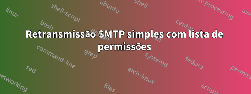 Retransmissão SMTP simples com lista de permissões