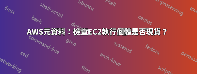 AWS元資料：檢查EC2執行個體是否現貨？