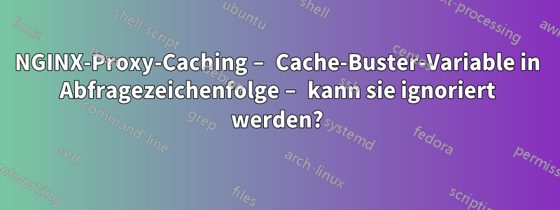 NGINX-Proxy-Caching – Cache-Buster-Variable in Abfragezeichenfolge – kann sie ignoriert werden?