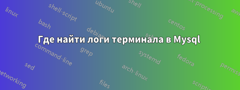 Где найти логи терминала в Mysql