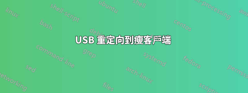 USB 重定向到瘦客戶端