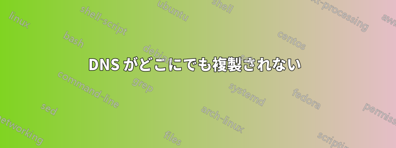 DNS がどこにでも複製されない 