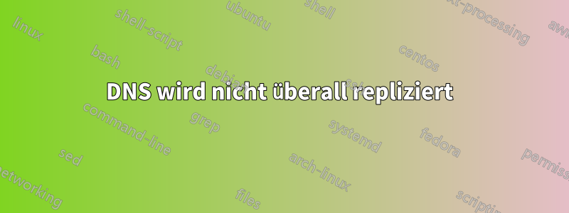 DNS wird nicht überall repliziert 