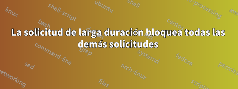 La solicitud de larga duración bloquea todas las demás solicitudes