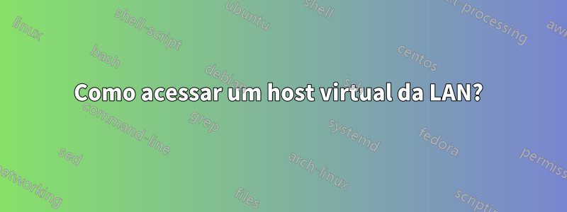 Como acessar um host virtual da LAN? 