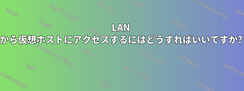 LAN から仮想ホストにアクセスするにはどうすればいいですか? 