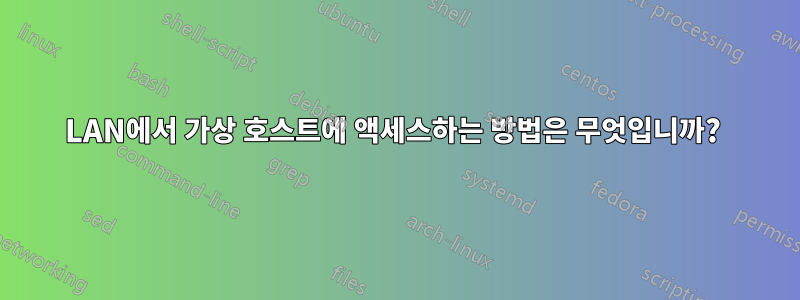 LAN에서 가상 호스트에 액세스하는 방법은 무엇입니까? 