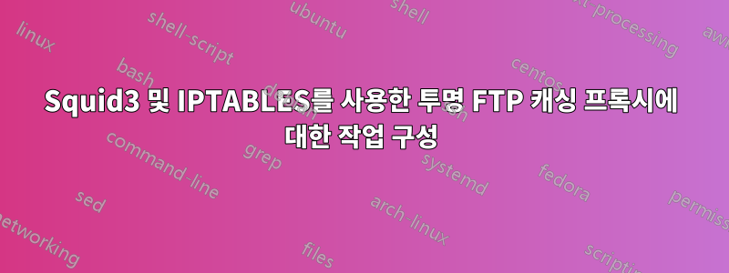 Squid3 및 IPTABLES를 사용한 투명 FTP 캐싱 프록시에 대한 작업 구성