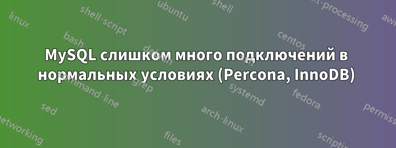 MySQL слишком много подключений в нормальных условиях (Percona, InnoDB)