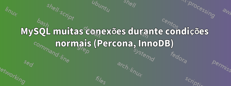 MySQL muitas conexões durante condições normais (Percona, InnoDB)