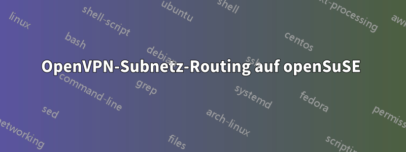 OpenVPN-Subnetz-Routing auf openSuSE