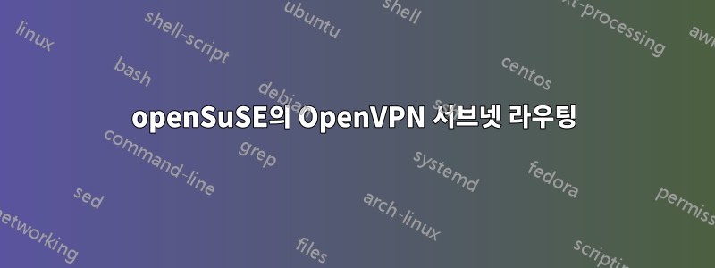 openSuSE의 OpenVPN 서브넷 라우팅