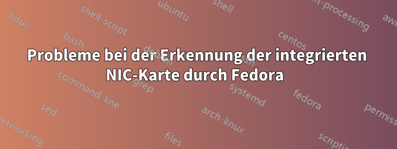 Probleme bei der Erkennung der integrierten NIC-Karte durch Fedora 