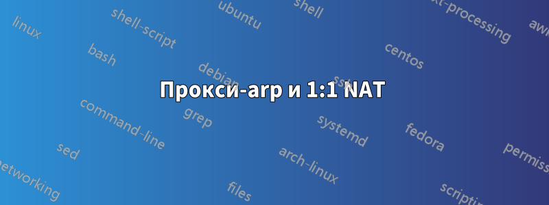 Прокси-arp и 1:1 NAT