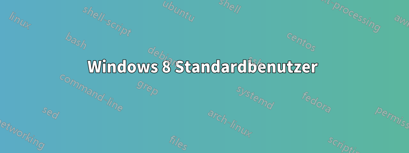 Windows 8 Standardbenutzer