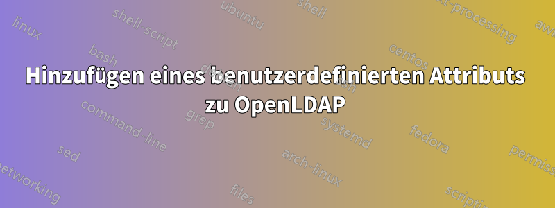 Hinzufügen eines benutzerdefinierten Attributs zu OpenLDAP