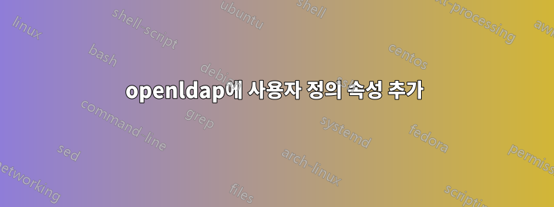 openldap에 사용자 정의 속성 추가