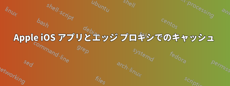 Apple iOS アプリとエッジ プロキシでのキャッシュ