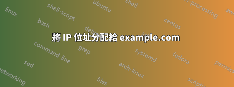 將 IP 位址分配給 example.com