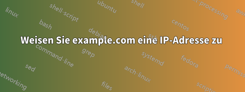 Weisen Sie example.com eine IP-Adresse zu