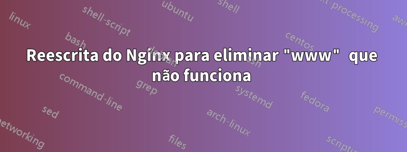 Reescrita do Nginx para eliminar "www" que não funciona