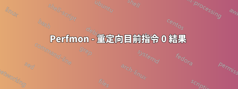 Perfmon - 重定向目前指令 0 結果