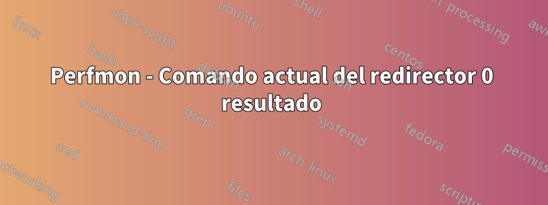 Perfmon - Comando actual del redirector 0 resultado