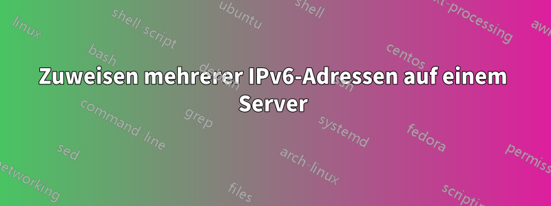 Zuweisen mehrerer IPv6-Adressen auf einem Server