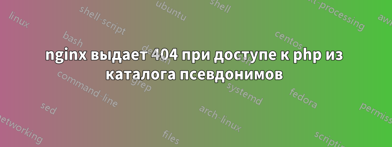 nginx выдает 404 при доступе к php из каталога псевдонимов