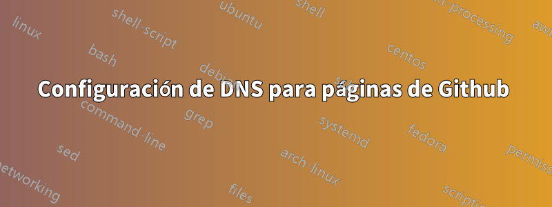 Configuración de DNS para páginas de Github