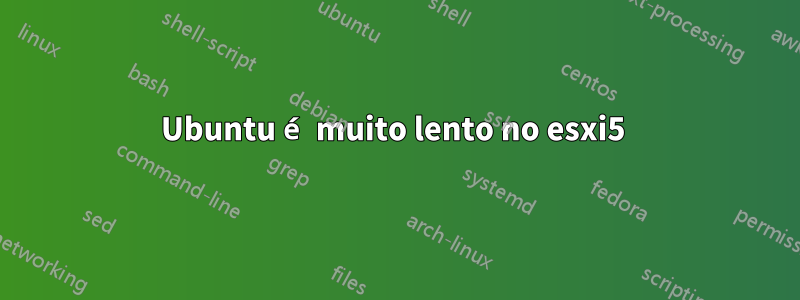 Ubuntu é muito lento no esxi5 