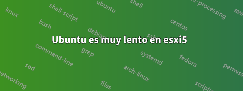 Ubuntu es muy lento en esxi5 