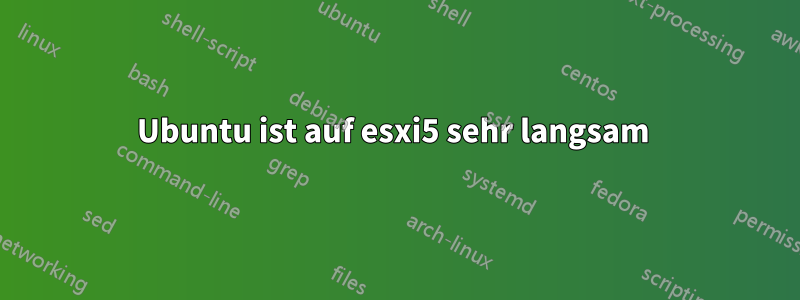 Ubuntu ist auf esxi5 sehr langsam 