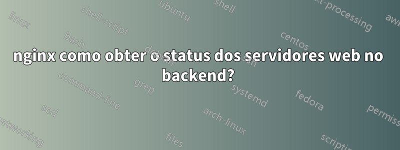 nginx como obter o status dos servidores web no backend?