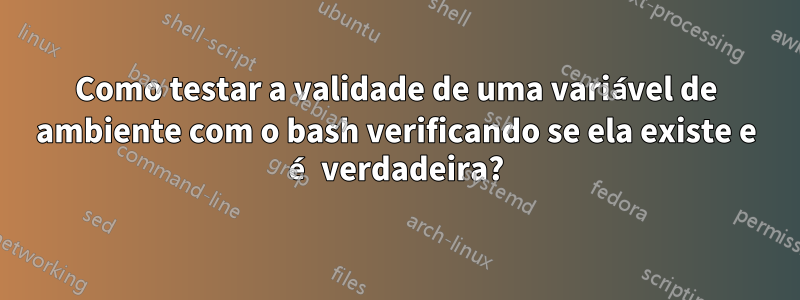 Como testar a validade de uma variável de ambiente com o bash verificando se ela existe e é verdadeira?