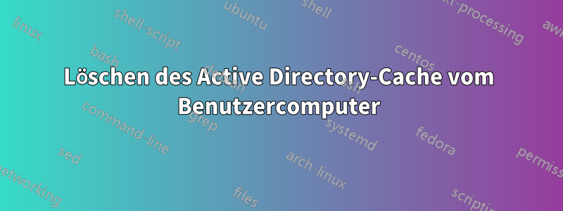 Löschen des Active Directory-Cache vom Benutzercomputer