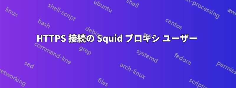 HTTPS 接続の Squid プロキシ ユーザー
