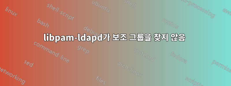 libpam-ldapd가 보조 그룹을 찾지 않음