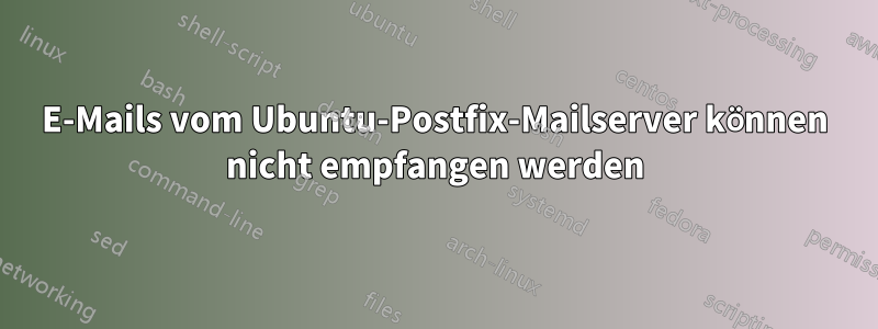 E-Mails vom Ubuntu-Postfix-Mailserver können nicht empfangen werden
