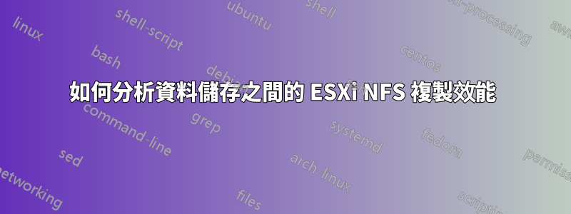 如何分析資料儲存之間的 ESXi NFS 複製效能